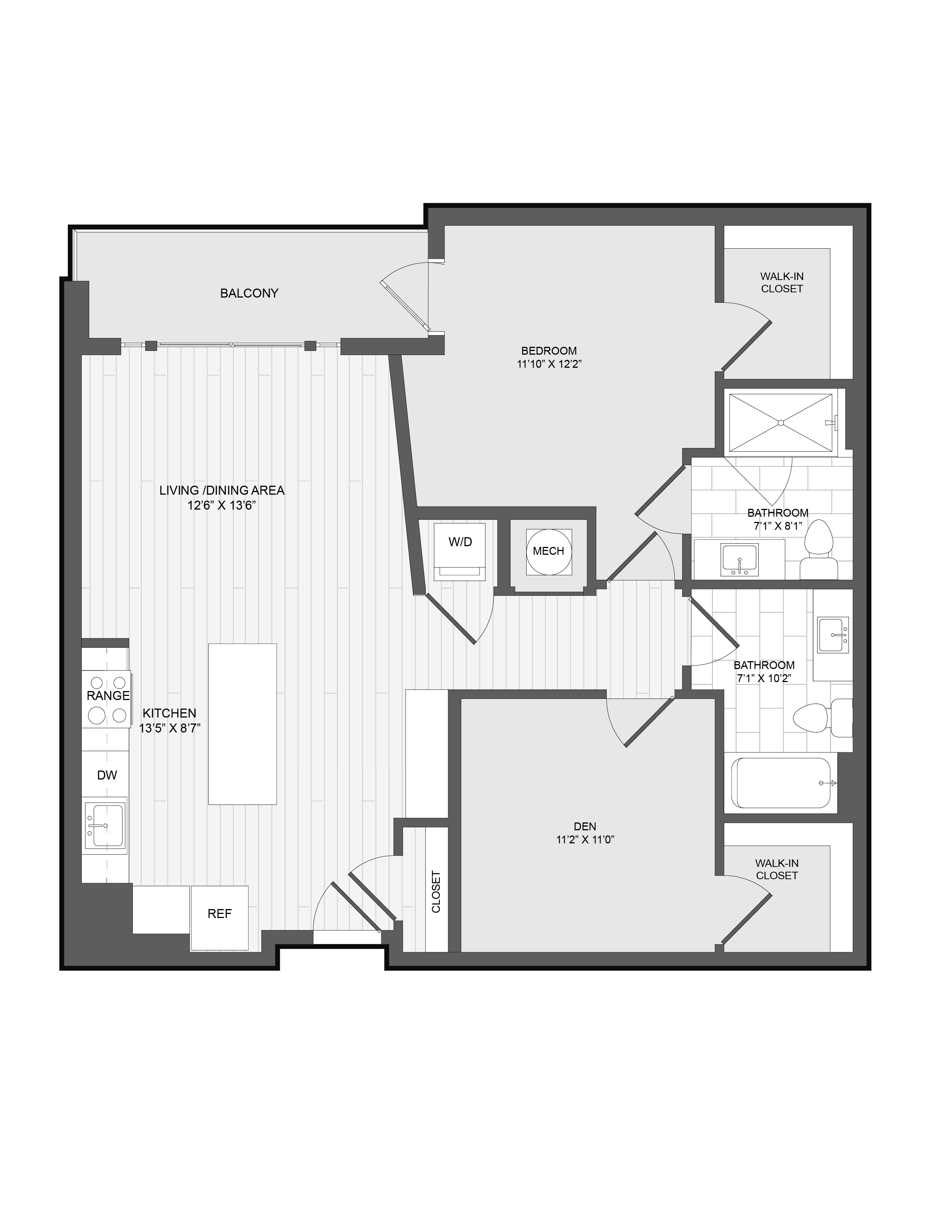 Floorplan image of apartment 518